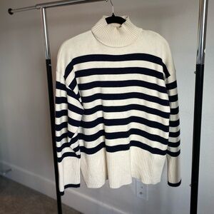 Zara Striped Turtleneck Sweater
